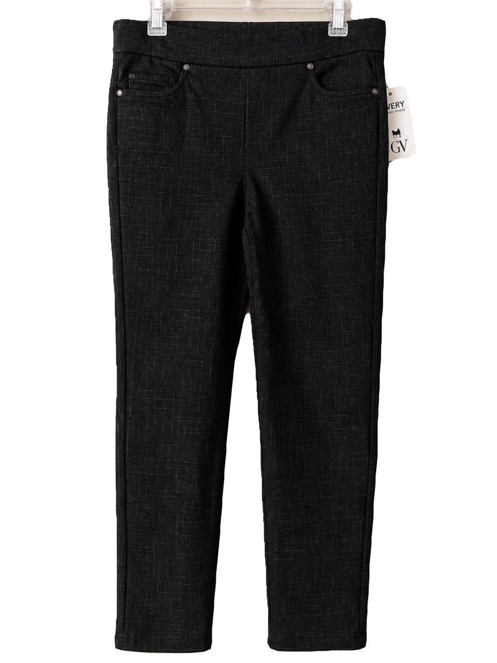 Gloria Vanderbilt Avery Straight-Leg Pull-On Pants in Charcoal Black - Picture 2 of 8